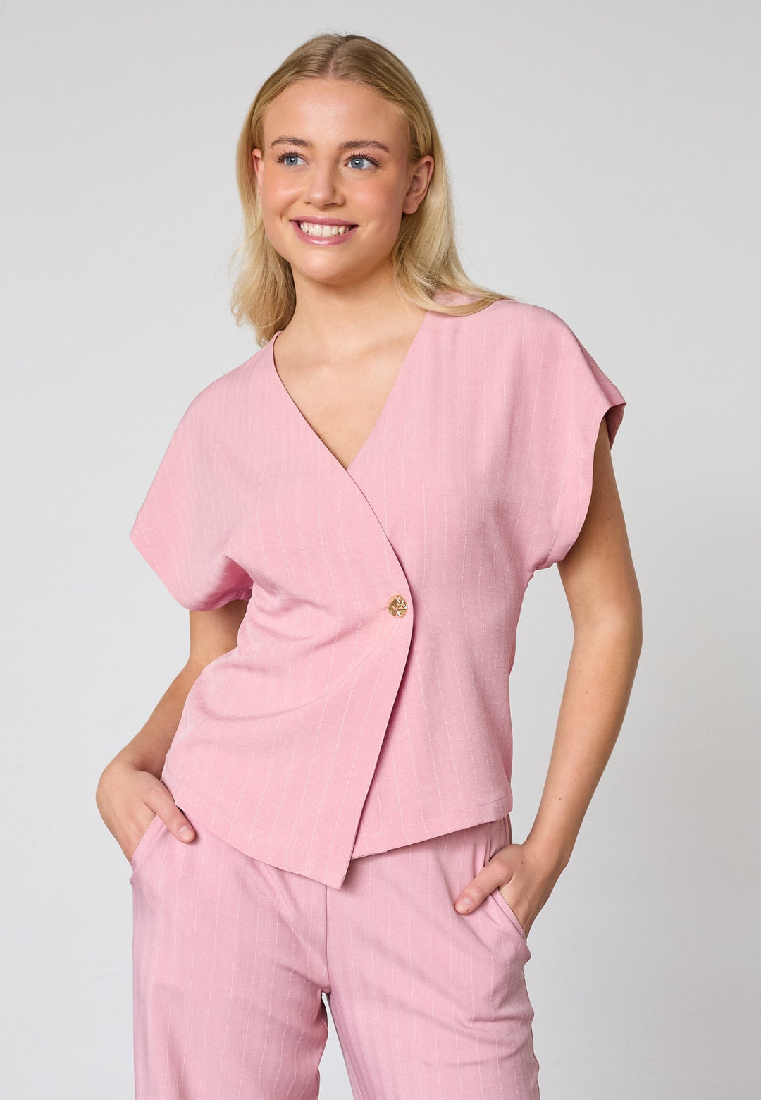 Sisters Point - Evela-Ve2 19502 - 531 - Mauve Pinstripe Veste 