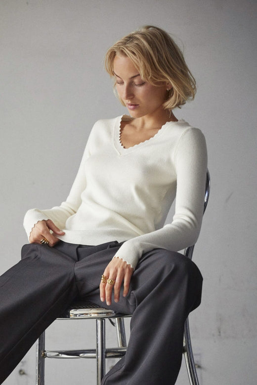 Sisters Point - Limea-Ls 18936 - 103 - Off White Strikbluser 