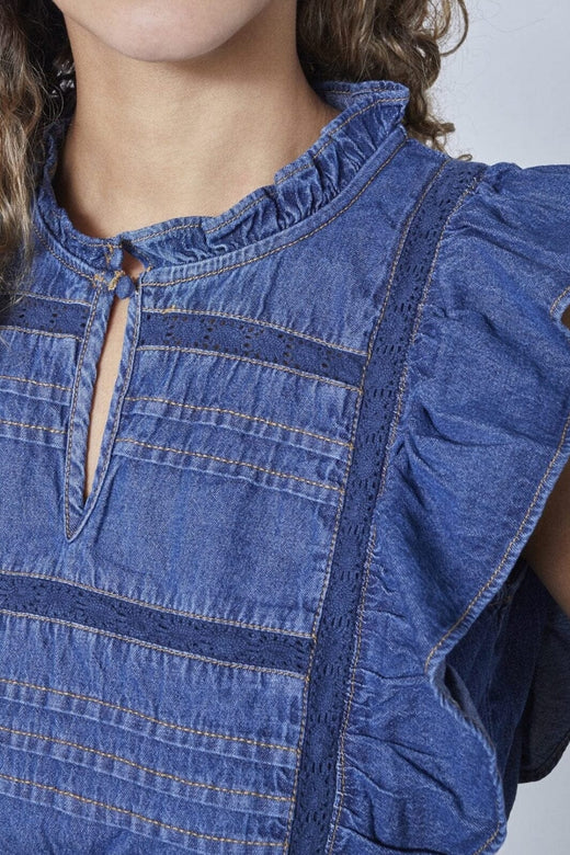 Sisters Point - Ulsa-Top 18938 - 925 - M. Denim Blue