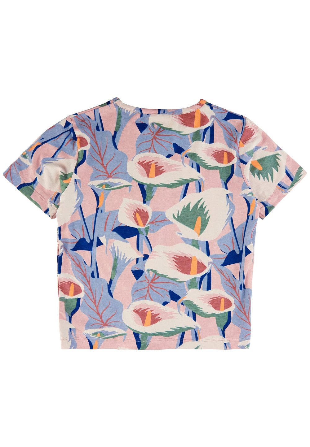 The New - Tngwyneth S_S Tee - Peach Beige Flower Aop T-shirts 