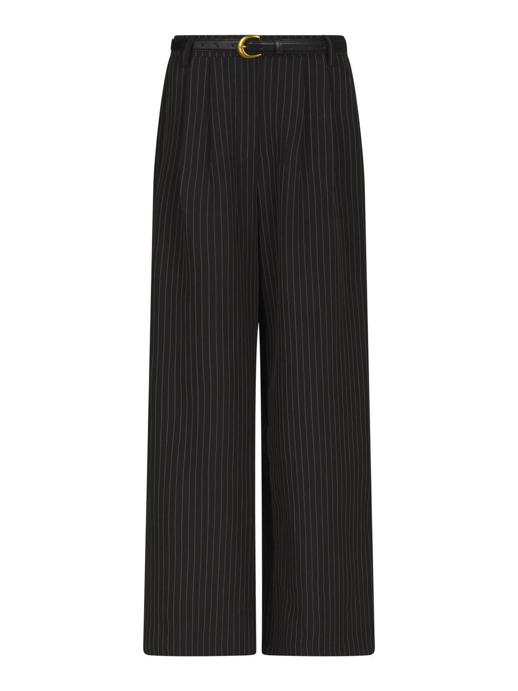 Valentin Studio - Business Pinstripe Pants 169618 - 100 - Black Bukser 