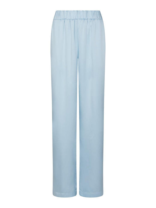 Valentin Studio - Comfy Solid Satin Pants 168094 - 145 - Light Blue Bukser 