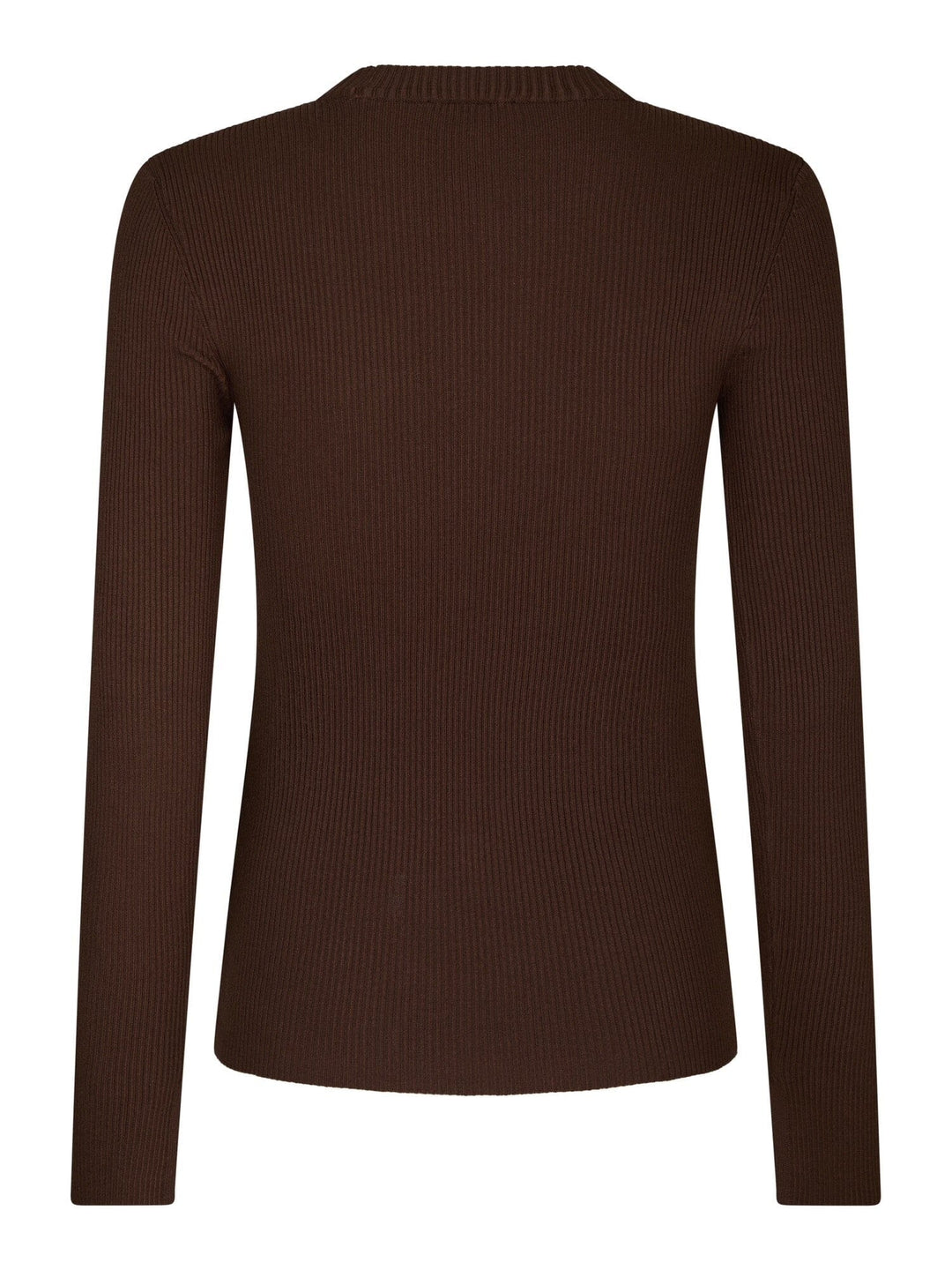 Valentin Studio - Gold Button Knit Blouse 160471 - 676 - Dark Brown Bluser 