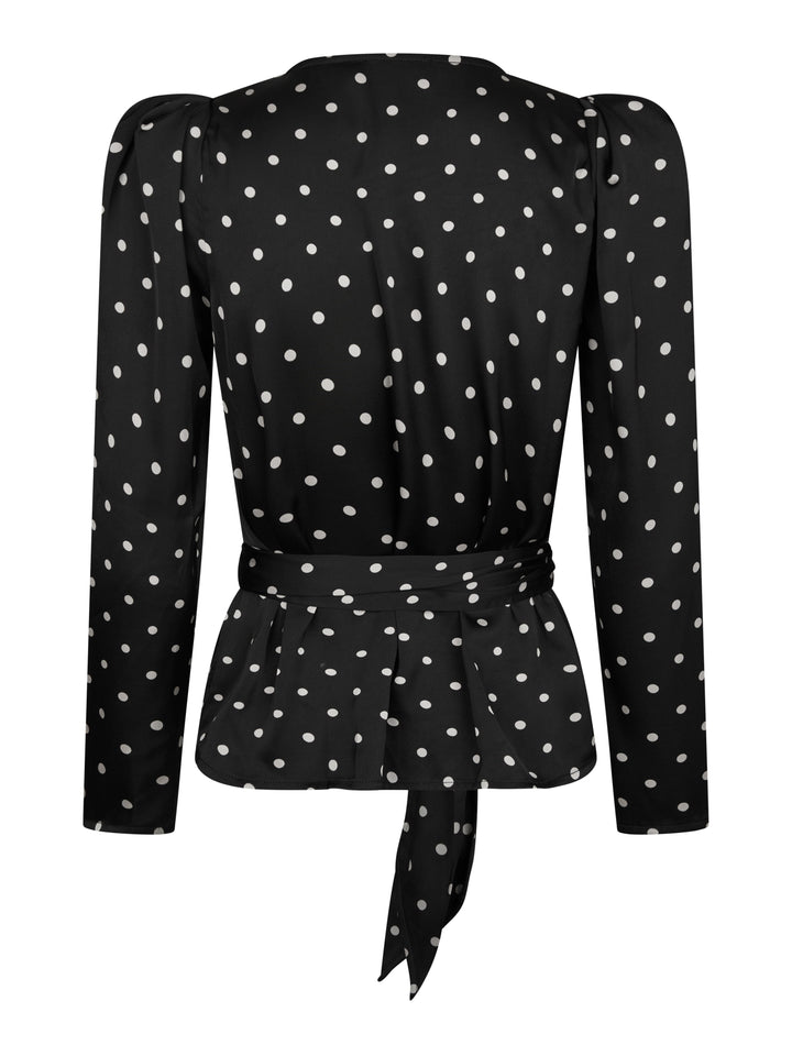 Valentin Studio - Josie Dot Blouse 167301 - 100 - Black Bluser 