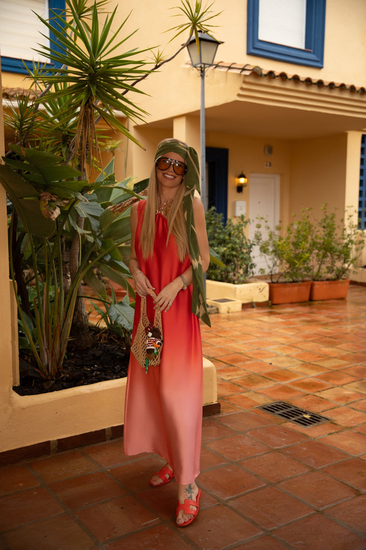 Valentin Studio - Ombre One Shoulder Dress 167605 - 160 - Red Kjoler 