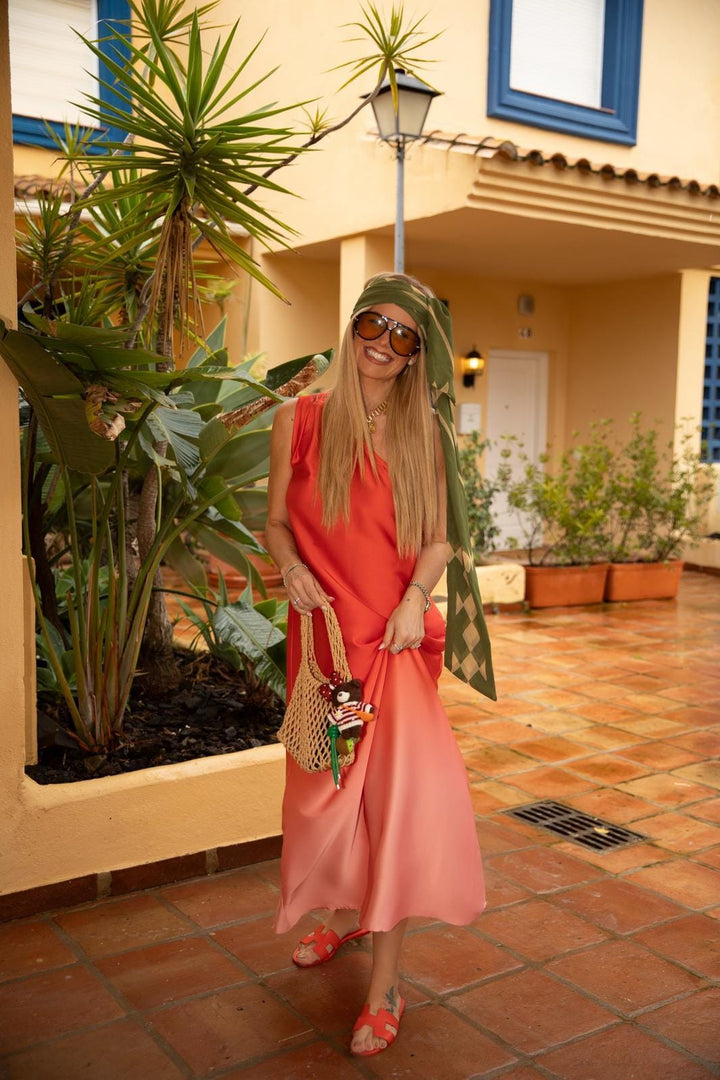 Valentin Studio - Ombre One Shoulder Dress 167605 - 160 - Red Kjoler 