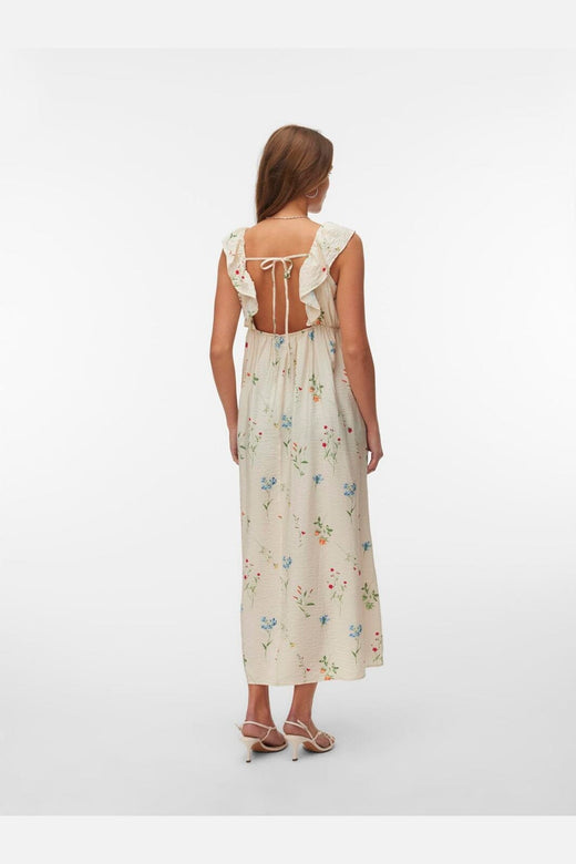 Vero Moda - Vmjosie Sl Ankle Frill Dress - 4929349 Birch Bina