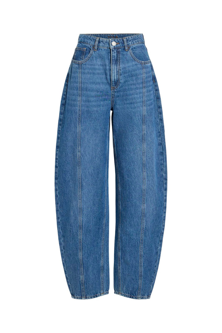 Vila - Vibeau Barrel Jeans Creek Mbd12/Spi - 5113101 Medium Blue Denim