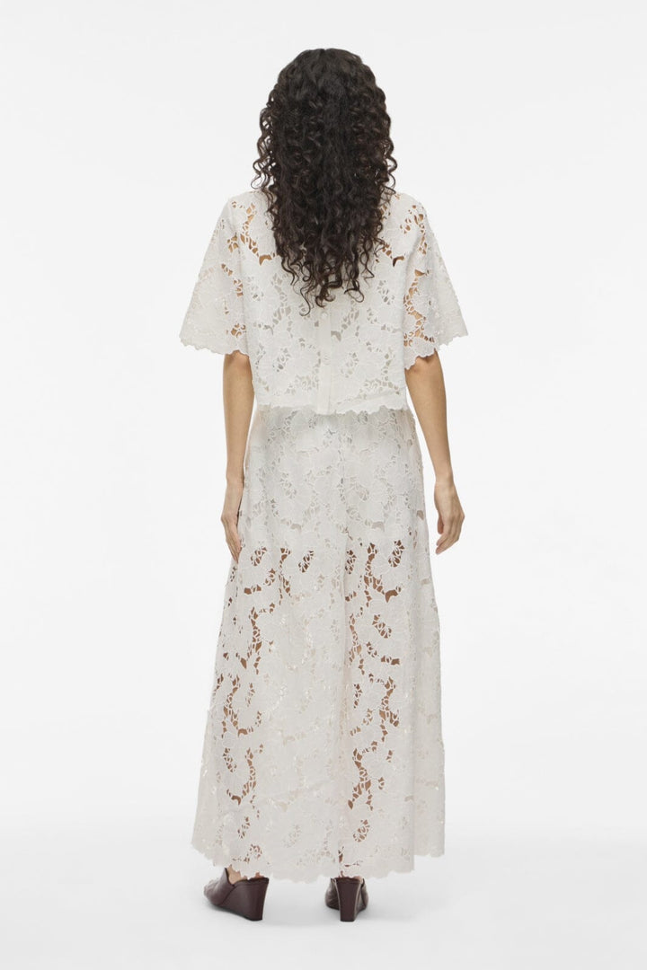 Vila - Vihylde Lace Pants - 4907608 Cloud Dancer Bukser 