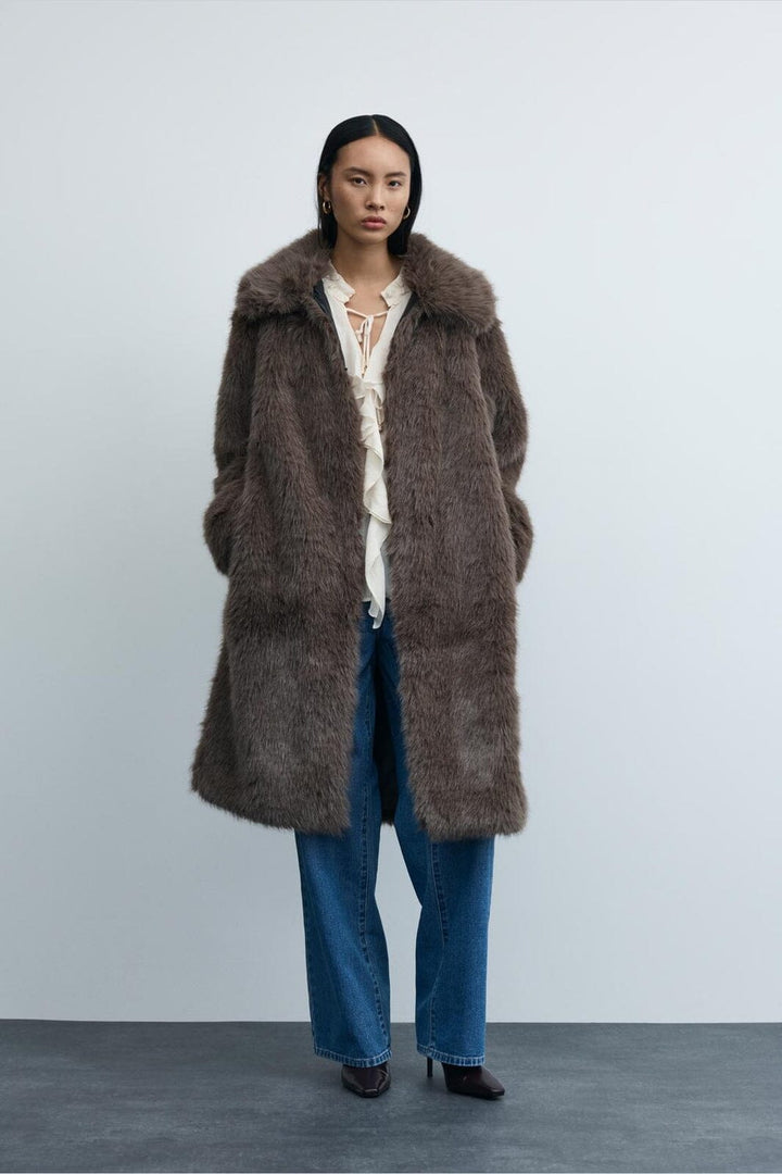 Vila - Vimelta L/S Long Coat/Bfs - 5022982 Falcon