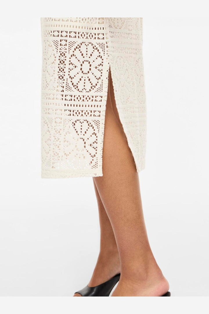 Vila - Vimerinda V-Neck S/L Midi Dress/Vol/Rs - 4978545 Birch