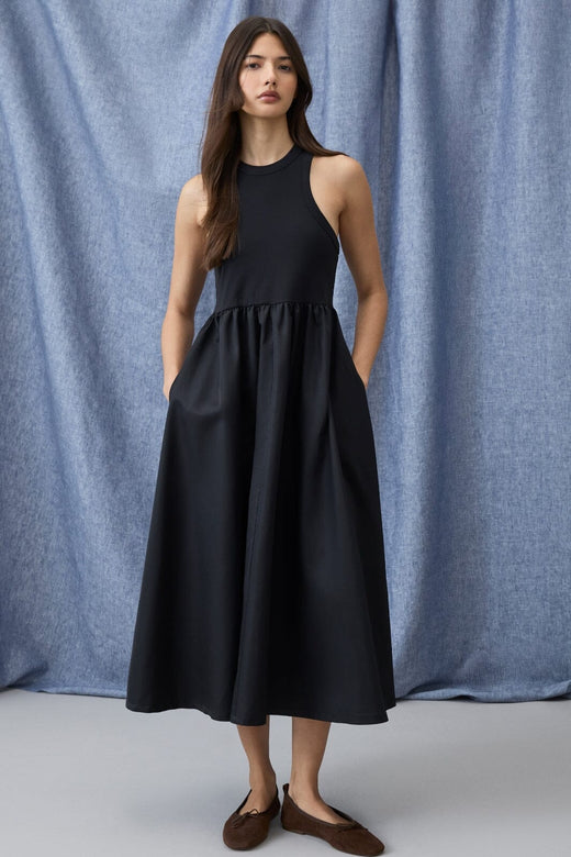 Vila - Visonja S/L Midi Dress - 4912208 Black