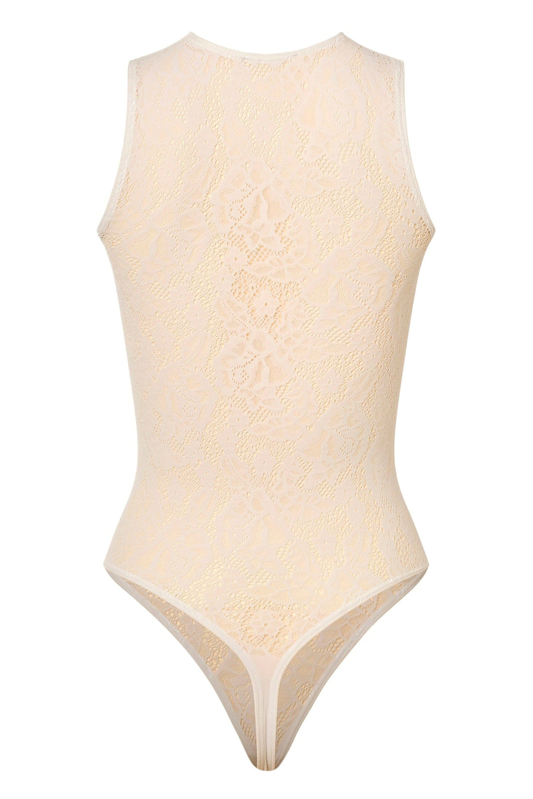 Wolford - Infinite Rose Net String Body 79349 - 1168 Whipped Cream Bodystockings 