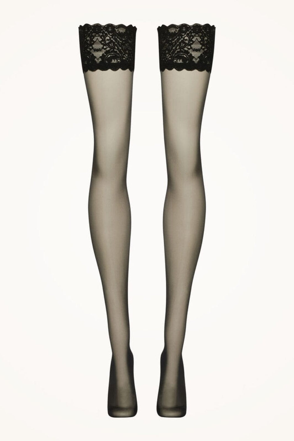 Wolford - Satin Touch 20 Stay-up - 7005 Black Strømper 