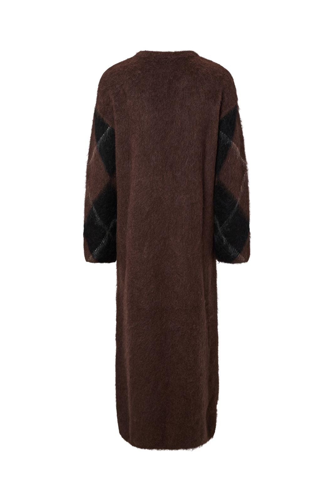 YAS - Yasargy Ls Long Mohair Blend Knit Dress - 5121390 Carafe Black Bean W Pristine Line