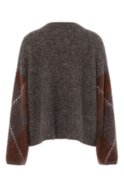 YAS - Yasargy Ls Mohair Blend Knit Pullover - 5112410 Coffee Bean Incence/Sepia/Oatmeal
