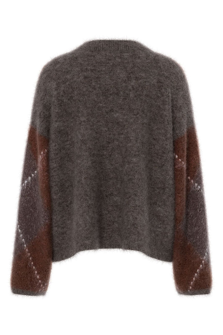 YAS - Yasargy Ls Mohair Blend Knit Pullover - 5112410 Coffee Bean Incence/Sepia/Oatmeal