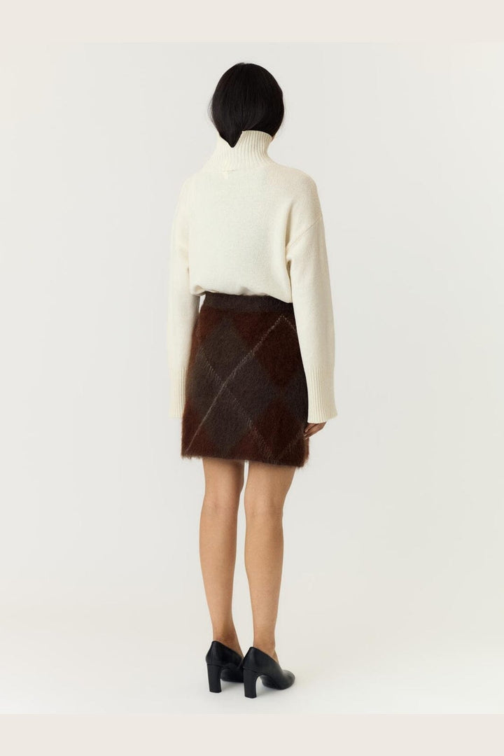 YAS - Yasargy Mohair Blend Knit Skirt - 5112411 Coffee Bean Incence/Sepia/Oatmeal