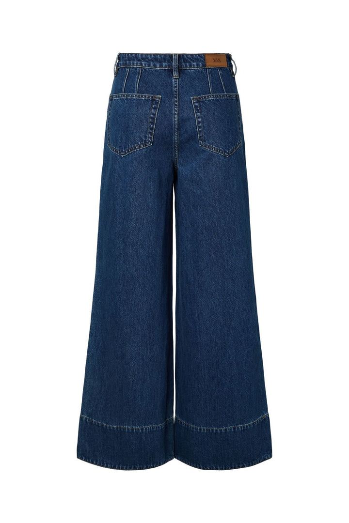 YAS - Yasbea High Hem Wide Jeans - 5127159 Medium Blue Denim