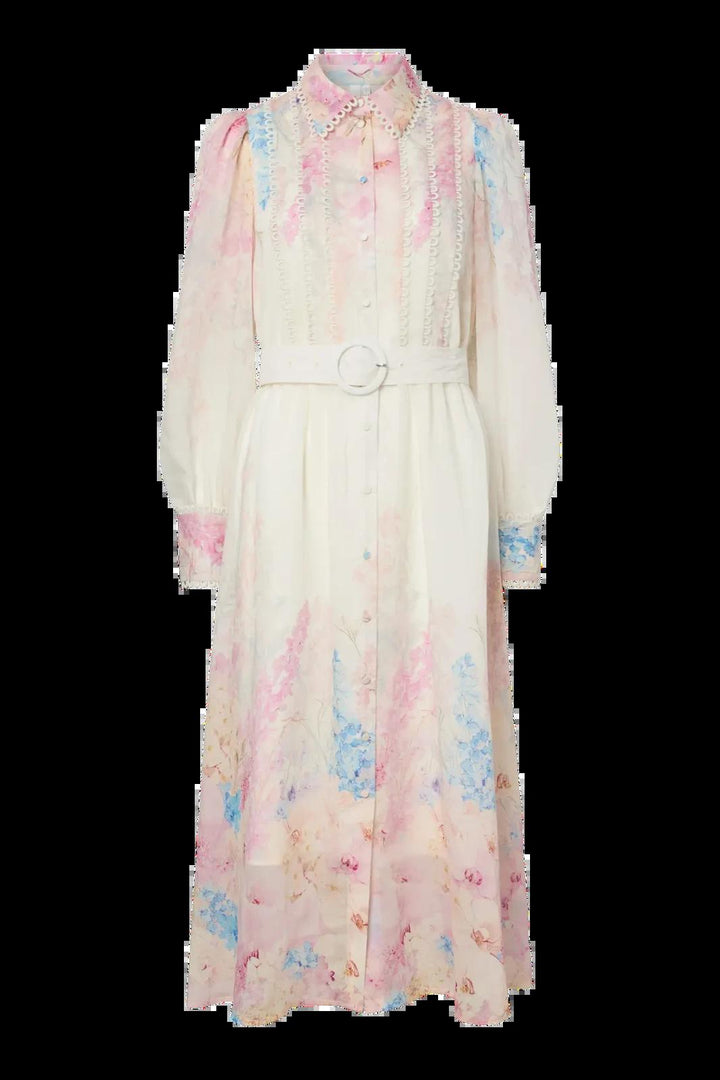 Y.A.S - Yasflorence Ls Long Dress - 4965240 Pristine Florence Aop Kjoler 