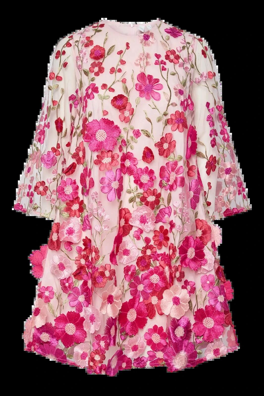 Y.A.S - Yasflowering 3/4 Dress - 4886889 Fuchsia Purple Pink Flowers Kjoler 