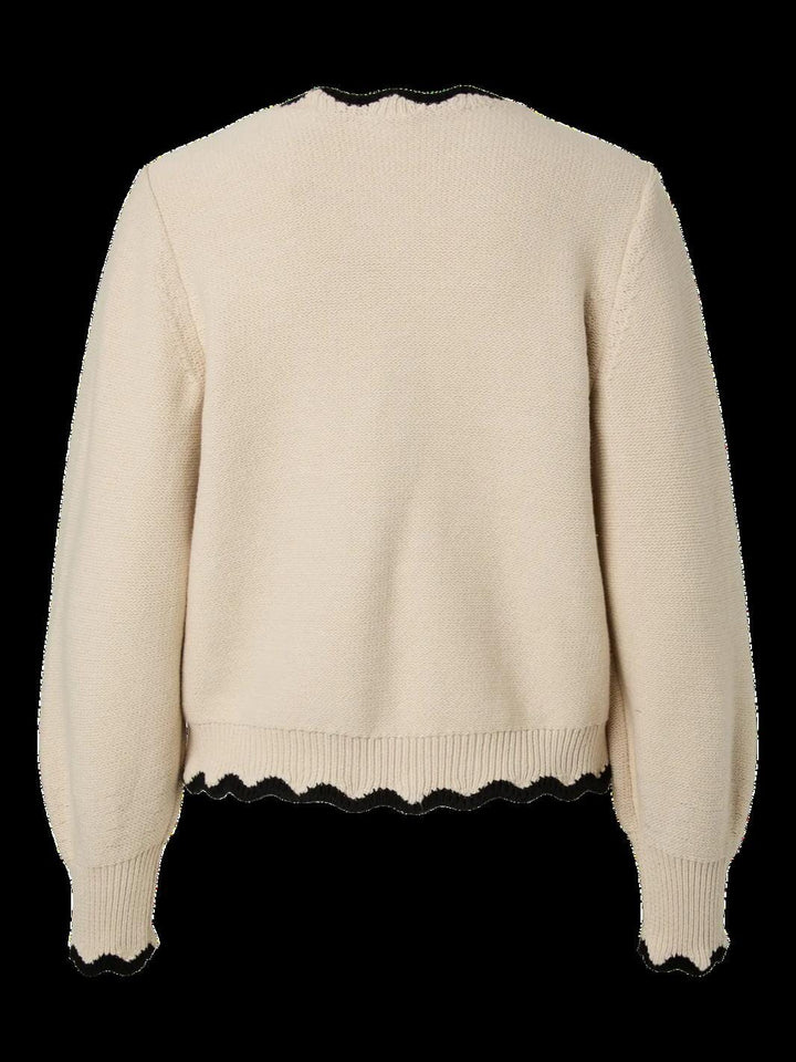 YAS - Yaslelu Ls Bow Knit Cardigan - 5102378 Birch Cardigans 