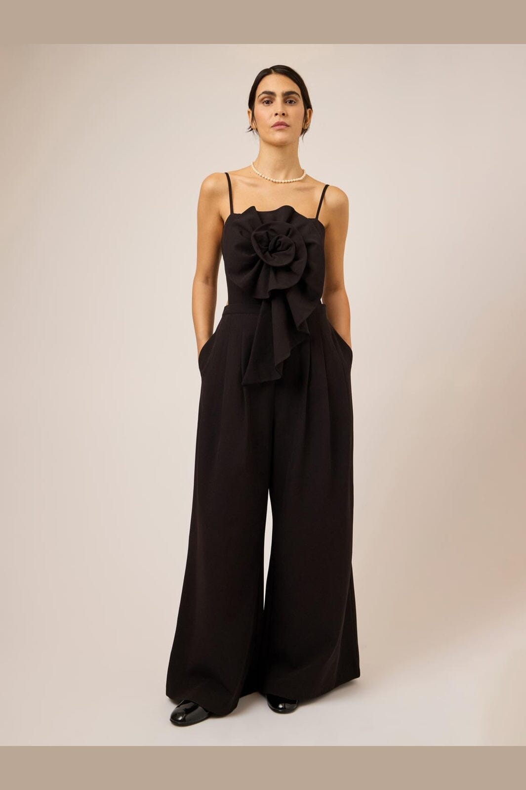 YAS - Yaslipas Strap Rosette Jumpsuit - 5102586 Black