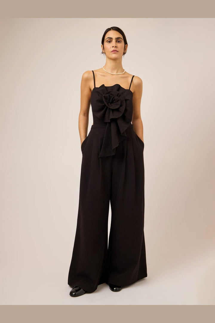 YAS - Yaslipas Strap Rosette Jumpsuit - 5102586 Black