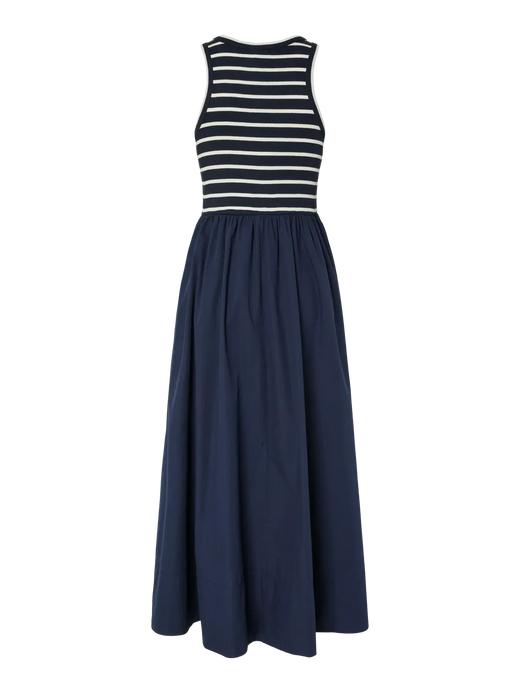 Y.A.S - Yasmiri Sl Long Dress - 5001028 Navy Blazer Jersey White Stripes Kjoler 