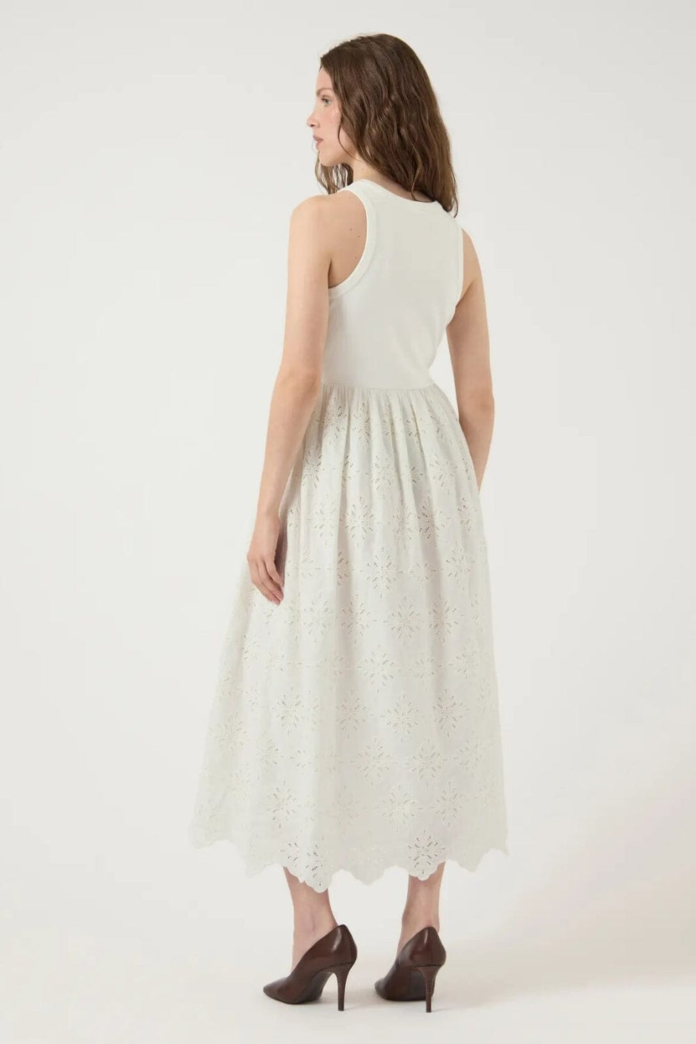 Y.A.S - Yasmiri Sl Long Embroidery Dress - 4849135 Star White