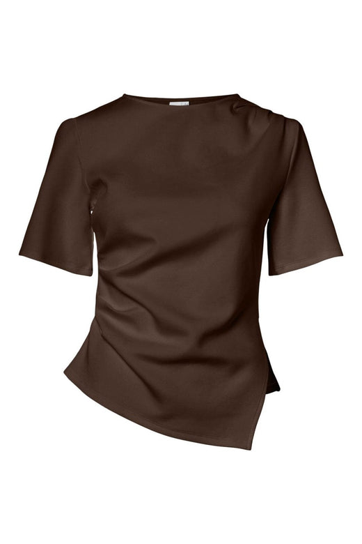 Y.A.S - Yaspina 2/4 Tee - 5090996 Chocolate Brown