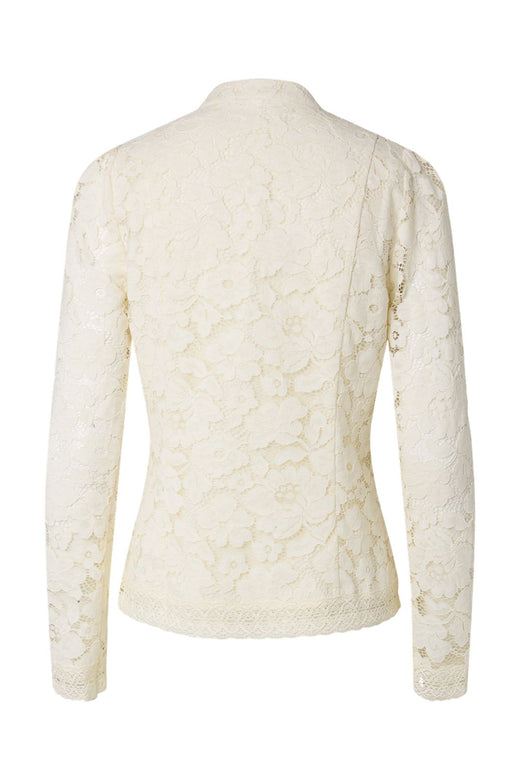 YAS - Yaspolina Ls Lace Shirt Story - 5203010 Pristine