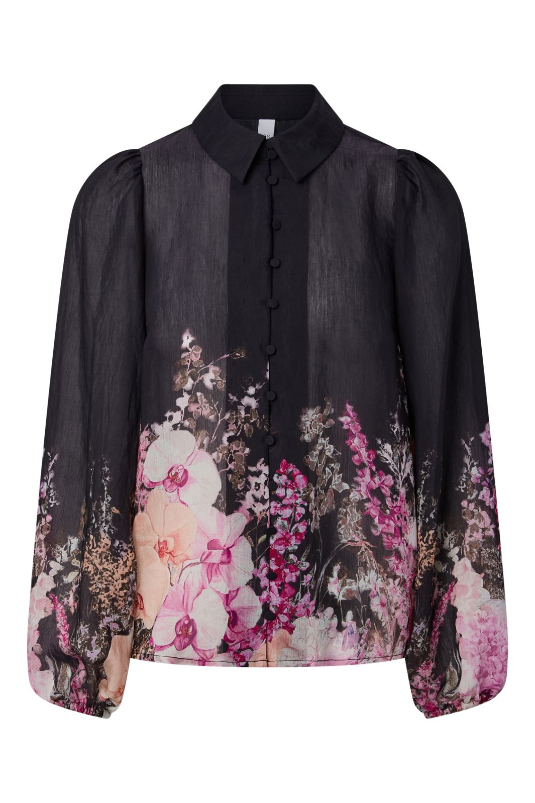 YAS - Yasromantica Ls Shirt - 5102363 Black Romantica Print