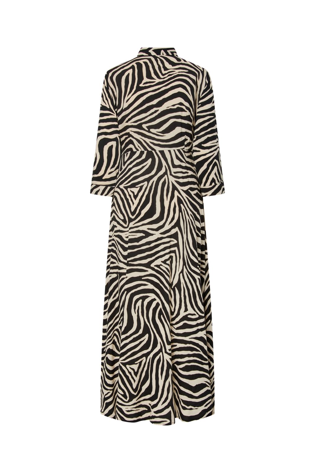YAS - Yassavanna Long Shirt Dress - 4844009 Birch Zebra Print