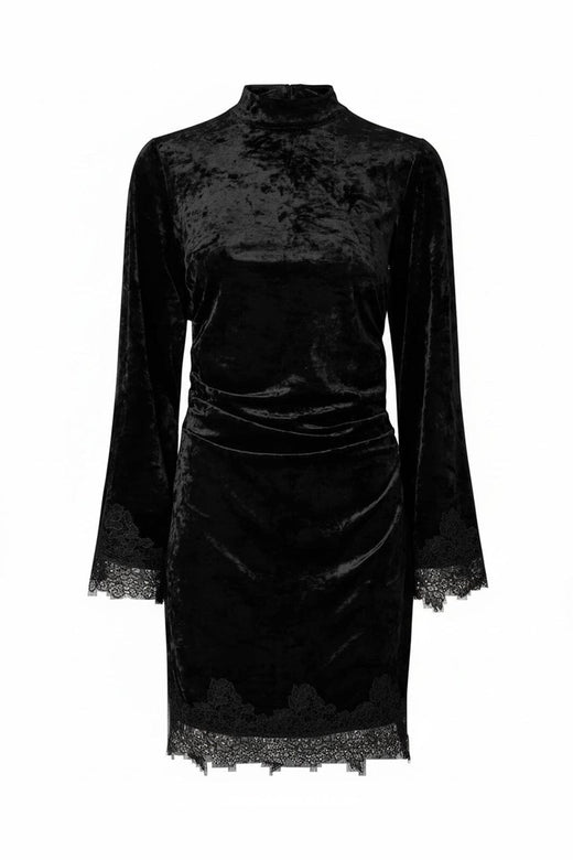 YAS - Yasvellia Ls Short Lace Dress.- - 5159891 Black